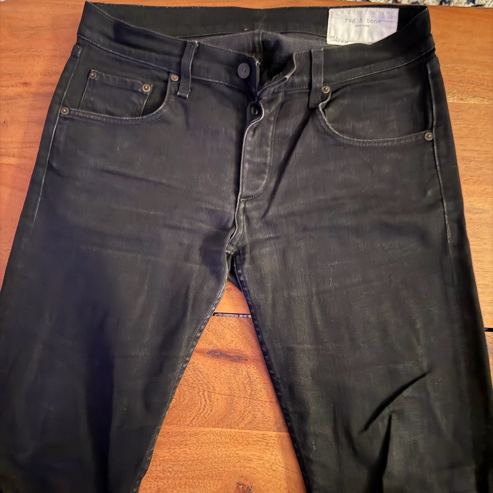 Rag & Bone Men's Slim Black Jeans